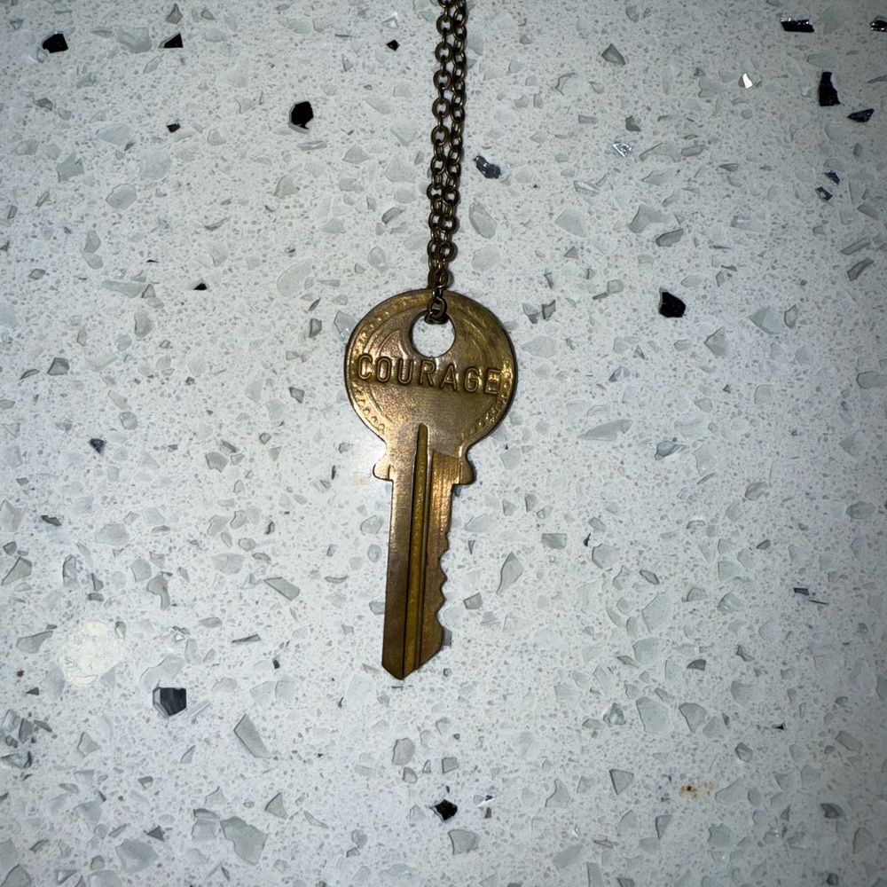 Courage Gold Giving Key Necklace